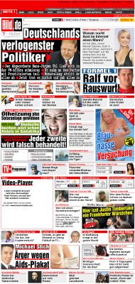 Screenshot von bild.de vom 30.05.2007 - fast 20% Erotik etc.!